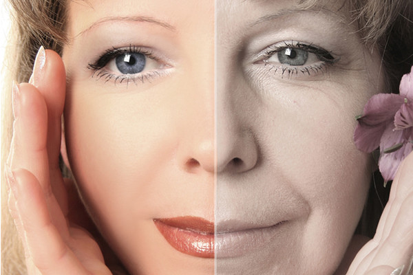 ageing process of beautiful woman