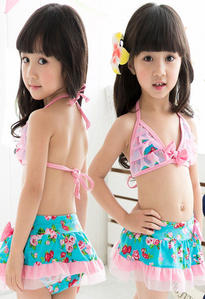2014-Hot-Sale-Lace-Swimming-Suit-For-Girls-Wholesale-Fashion-Girls-Beach-Cloth-Cute-Design-Free