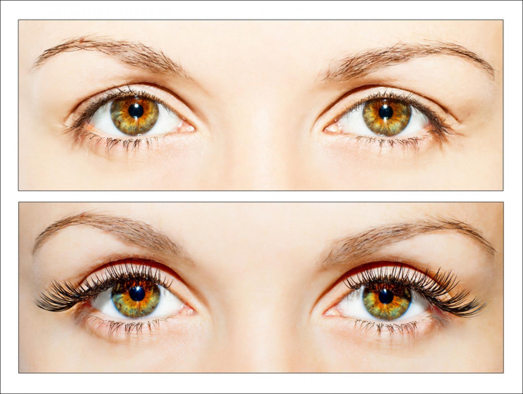 Эффекты ресниц на глазах