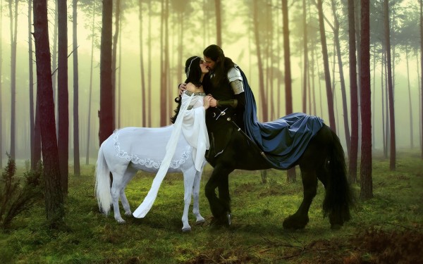 oboi-na-stol.com-251323-fantastika-kentavry-sushchestva-muzhchina-zhenshchina-poceluy-les-zelen