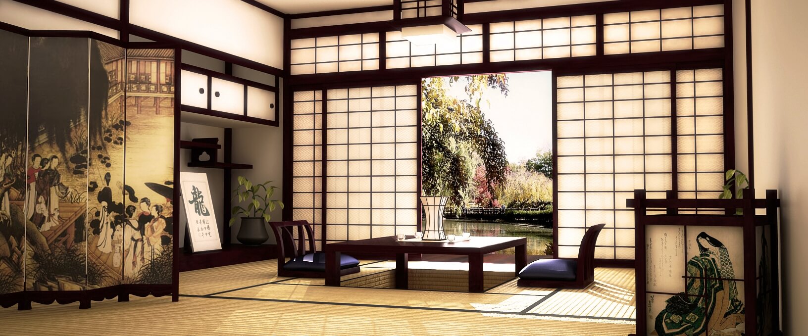 Наклейки на мебель в японском стиле