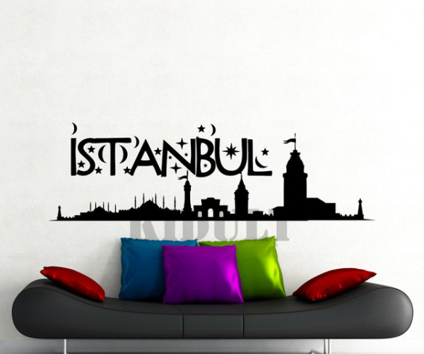 Креативни-домашни-украси-Wallидни-налепници-Wallидни-налепници-Истанбул-Турски-град-пејзаж-карактер-образец-винил-Wallидни-налепници.jpg_640x640