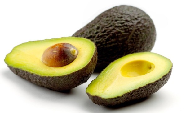 Avocado on white