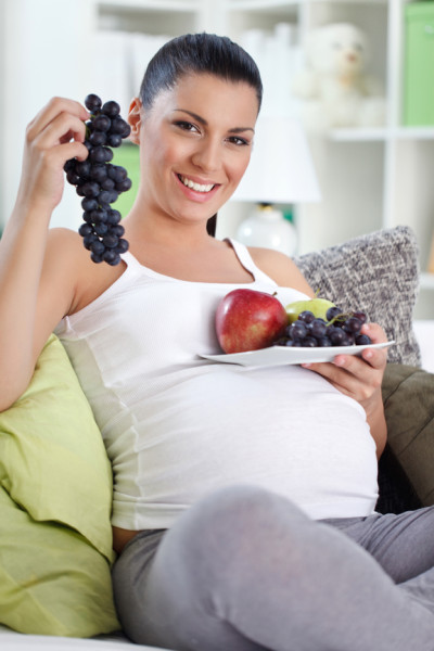 Pregnancy with healthy food