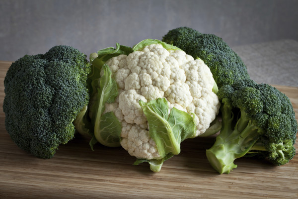 Broccoli and  cauliflower